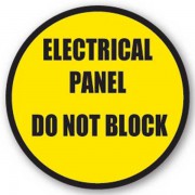 DuraStripe rond veiligheidsteken / ELECTRICAL PANEL DO NO BLOCK